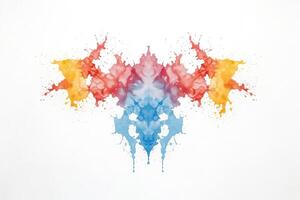 Colorful Watercolor Splashes in Abstract Design photo
