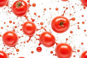 Tomatoes Splashing In Red Juice photo