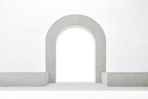 Minimalist White Archway with Side Walls photo