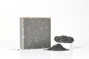 Charcoal Soap Bar with Crumbs photo