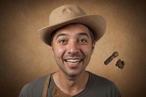 Happy Man in Cowboy Hat photo
