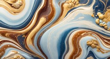Abstract Swirling Liquid with Stones photo