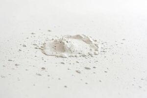 Close-up of white powder on a white surface photo