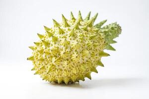 Spiky Green Fruit on White Background photo