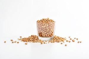 Close-up of peanuts in a glass photo