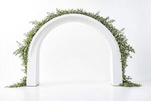 White Archway with Green Greenery photo