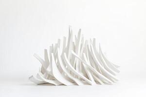 Abstract White Sculpture on White Background photo