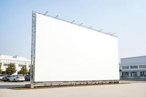 Blank Billboard In Front Of Building photo