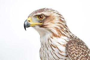 Close-up of a majestic hawk with sharp gaze photo