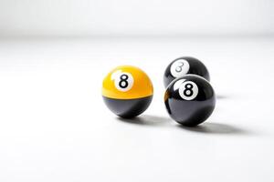 Billiard Balls on a White Background photo