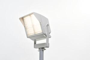 Modern LED Floodlight on a White Background photo