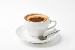 A cup of coffee on a white background photo