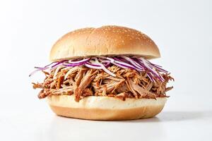 Pulled Pork Sandwich with Red Onion photo