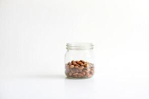 Jar of Nuts on White Background photo