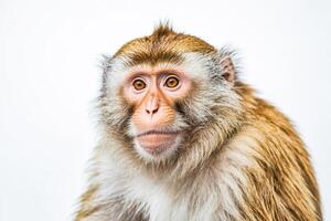 Close-up of a Monkey's Face with Soft Fur photo