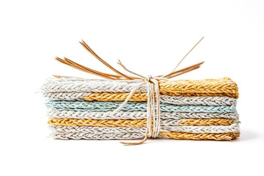 apilar de de punto tela con enroscarse foto