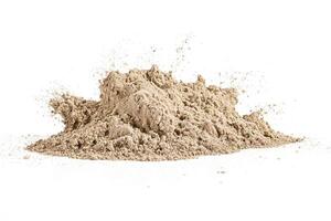 Heap of Clay Powder Isolated on White Background photo