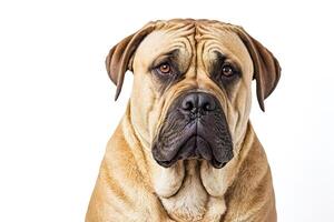 Close Up Portrait of a  Beautiful Bullmastiff Dog photo