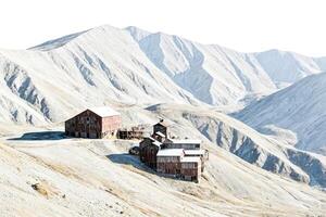 Abandoned Mining Buildings in the Mountain photo