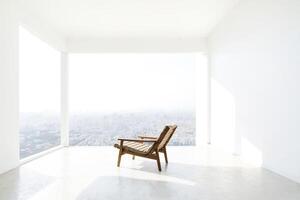 Modern Minimalist Living Room with a View photo