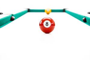 Eight Ball on Pool Table photo