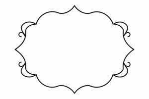 Elegant Frame Design with White Background, Illustration, Cartoons, Clipart, Line Art, Elegant frame design with white background, perfect for illustrations, cartoons, clipart, and line art vector