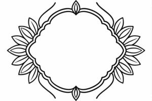 Elegant Frame Design with White Background, Illustration, Cartoons, Clipart, Line Art, Elegant frame design with white background, perfect for illustrations, cartoons, clipart, and line art vector