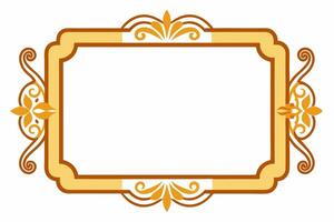Elegant Frame Design with White Background, Illustration, Cartoons, Clipart, Line Art, Elegant frame design with white background, perfect for illustrations, cartoons, clipart, and line art vector