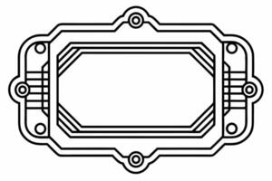 Elegant Frame Design with White Background, Illustration, Cartoons, Clipart, Line Art, Elegant frame design with white background, perfect for illustrations, cartoons, clipart, and line art vector