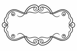 Elegant Frame Design with White Background, Illustration, Cartoons, Clipart, Line Art, Elegant frame design with white background, perfect for illustrations, cartoons, clipart, and line art vector
