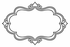 Elegant Frame Design with White Background, Illustration, Cartoons, Clipart, Line Art, Elegant frame design with white background, perfect for illustrations, cartoons, clipart, and line art vector