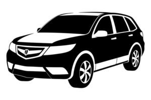 Acura MDX Car Illustration Cartoons, Clipart, Line Art Design, Acura MDX car illustration with white background cartoons, clipart, line art design vector