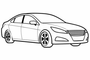 Hyundai Sonata Car Illustration on White Background Clipart, Cartoon, and Line Art Design, Hyundai Sonata illustration with white background. Includes clipart, cartoon, and line art design vector
