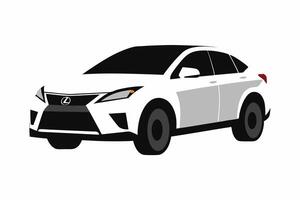 Lexus RX Car Illustration White Background, Cartoon, Clipart And Line Art, Lexus RX illustration with white background, ideal for cartoons and clipart vector