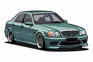 Mercedes Benz C Class Car Illustration White Background, Cartoons, Clipart And Line Art, Mercedes Benz C Class illustration on white background, perfect for various designs vector