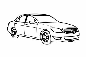 Mercedes Benz C Class Car Illustration White Background, Cartoons, Clipart And Line Art, Mercedes Benz C Class illustration on white background, perfect for various designs vector