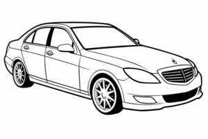 Mercedes Benz C Class Car Illustration White Background, Cartoons, Clipart And Line Art, Mercedes Benz C Class illustration on white background, perfect for various designs vector