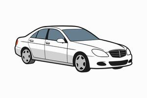 Mercedes Benz C Class Car Illustration White Background, Cartoons, Clipart And Line Art, Mercedes Benz C Class illustration on white background, perfect for various designs vector