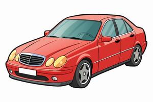 Mercedes Benz C Class Car Illustration White Background, Cartoons, Clipart And Line Art, Mercedes Benz C Class illustration on white background, perfect for various designs vector