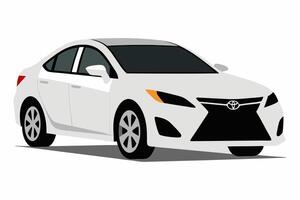 Toyota Camry Car Illustration, Cartoon, Clipart, and Line Art Design on White Background, Toyota Camry illustration with cartoon and line art on white background vector