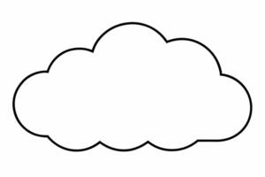 Cloud with White Background Illustration, Cartoon, Clipart, and Line Art Design, Cloud illustration, cartoon, clipart, and line art with a white background vector