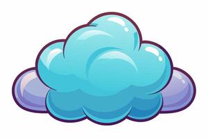 Cloud with White Background Illustration, Cartoon, Clipart, and Line Art Design, Cloud illustration, cartoon, clipart, and line art with a white background vector