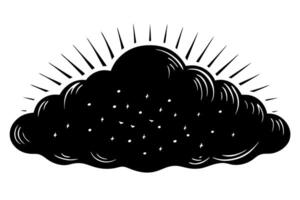 Cloud with White Background Illustration, Cartoon, Clipart, and Line Art Design, Cloud illustration, cartoon, clipart, and line art with a white background vector