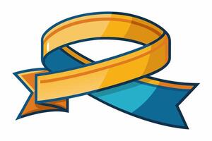 Elegant Ribbon with White Background Illustration, Cartoons, Clipart, and Line Art Design, Elegant ribbon design in various styles on a white background, perfect for any digital project. vector