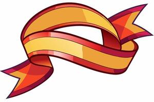 Elegant Ribbon with White Background Illustration, Cartoons, Clipart, and Line Art Design, Elegant ribbon design in various styles on a white background, perfect for any digital project. vector