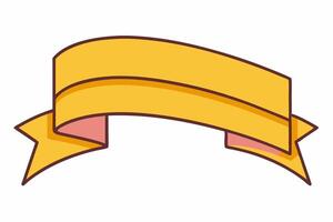 Elegant Ribbon with White Background Illustration, Cartoons, Clipart, and Line Art Design, Elegant ribbon design in various styles on a white background, perfect for any digital project. vector