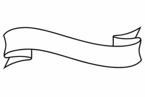 Elegant Ribbon with White Background Illustration, Cartoons, Clipart, and Line Art Design, Elegant ribbon design in various styles on a white background, perfect for any digital project. vector