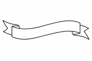 Elegant Ribbon with White Background Illustration, Cartoons, Clipart, and Line Art Design, Elegant ribbon design in various styles on a white background, perfect for any digital project. vector