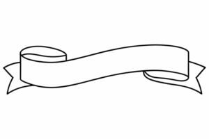 Elegant Ribbon with White Background Illustration, Cartoons, Clipart, and Line Art Design, Elegant ribbon design in various styles on a white background, perfect for any digital project. vector