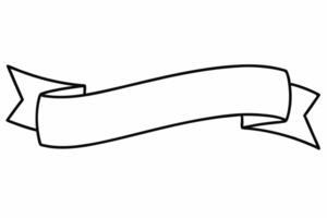 Elegant Ribbon with White Background Illustration, Cartoons, Clipart, and Line Art Design, Elegant ribbon design in various styles on a white background, perfect for any digital project. vector